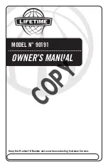 Lifetime 90191 Owner'S Manual preview