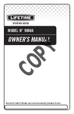 Preview for 1 page of Lifetime 90466 Owner'S Manual