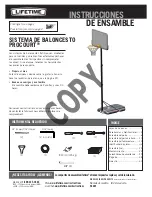 Предварительный просмотр 3 страницы Lifetime 90689 Assembly Instructions Manual