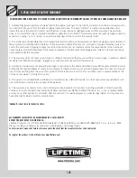 Предварительный просмотр 129 страницы Lifetime 90913 Assembly Instructions Manual