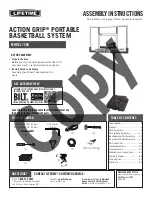 Lifetime ACTION GRIP 1558 Assembly Instructions Manual предпросмотр