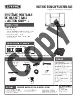 Preview for 2 page of Lifetime ACTION GRIP 1558 Assembly Instructions Manual