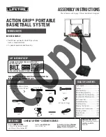 Lifetime Action Grip 90176 Assembly Instructions Manual предпросмотр