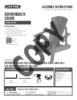 Lifetime ADIRONDACK CHAIR 60204 Assembly Instructions Manual предпросмотр