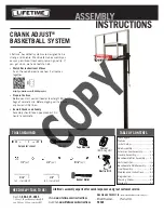 Предварительный просмотр 1 страницы Lifetime CRANK ADJUST Assembly Instructions Manual