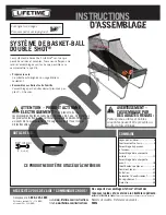 Preview for 2 page of Lifetime DOUBLE SHOT 90056 Assembly Instructions Manual