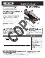 Preview for 3 page of Lifetime DOUBLE SHOT 90056 Assembly Instructions Manual