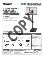 Preview for 2 page of Lifetime FRONT ADJUST 90167 Assembly Instructions Manual