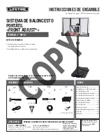 Preview for 3 page of Lifetime FRONT ADJUST 90167 Assembly Instructions Manual