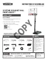 Preview for 2 page of Lifetime FRONT ADJUST 90607 Assembly Instructions Manual