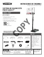 Preview for 3 page of Lifetime FRONT ADJUST 90607 Assembly Instructions Manual