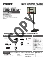 Preview for 3 page of Lifetime FRONT ADJUST 90770 Assembly Instructions Manual