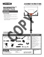 Preview for 1 page of Lifetime MAMMOTH 90965 Assembly Instructions Manual