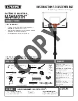 Предварительный просмотр 2 страницы Lifetime MAMMOTH 90965 Assembly Instructions Manual