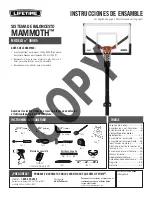 Предварительный просмотр 3 страницы Lifetime MAMMOTH 90965 Assembly Instructions Manual