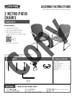 Lifetime PATIO CHAIR 60161 Assembly Instructions Manual preview