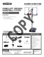 Предварительный просмотр 1 страницы Lifetime POWER LIFT 71522 Assembly Instructions Manual