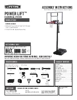 Предварительный просмотр 1 страницы Lifetime POWER LIFT 91002 Assembly Instructions Manual