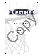 Lifetime PROCOURT 1225 Owner'S Manual & Assembly Instructions preview