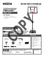 Preview for 2 page of Lifetime PROCOURT 90690 Assembly Instructions Manual