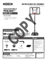 Preview for 3 page of Lifetime PROCOURT 90690 Assembly Instructions Manual