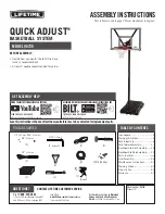 Preview for 1 page of Lifetime QUICK ADJUST 90738 Assembly Instructions Manual