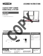 Предварительный просмотр 1 страницы Lifetime SLAM-IT RIM COMBO 90087 Assembly Instructions Manual