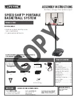 Preview for 1 page of Lifetime SPEED SHIFT 51544 Assembly Instructions Manual