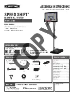 Lifetime SPEED SHIFT 51550 Assembly Instructions Manual preview