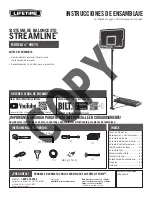 Предварительный просмотр 3 страницы Lifetime STREAMLINE 90670 Assembly Instructions Manual