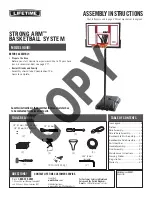 Lifetime STRONG ARM 90491 Assembly Instructions Manual preview