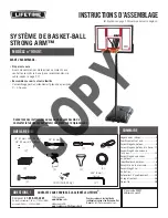 Preview for 2 page of Lifetime STRONG ARM 90491 Assembly Instructions Manual