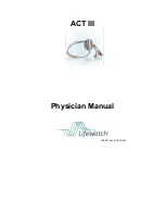 Предварительный просмотр 1 страницы LifeWatch ACT III Physician'S Manual