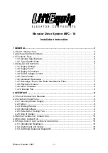 Preview for 1 page of LiftEquip MFC 16 12 Installation Instruction