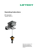 Liftket LSF 200/1-15 Operating Instructions Manual preview