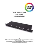 LIGHT 4ME RDM SPLITTER 6R User Manual предпросмотр