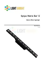 Предварительный просмотр 1 страницы Light Bright Synjax Matrix Bar 12 User Manual