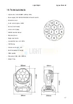 Предварительный просмотр 17 страницы Light Bright Synjax Zoom 40 User Manual