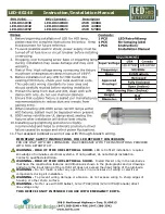 Preview for 1 page of Light Efficient Design LED-8024E30 Instruction & Installation Manual