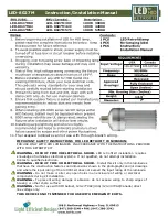 Предварительный просмотр 1 страницы Light Efficient Design LED-8027M Instruction & Installation Manual