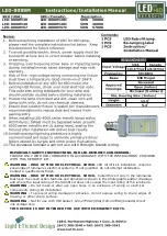 Light Efficient Design LED-8088M Series Instruction & Installation Manual предпросмотр