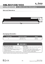 Preview for 2 page of Light Emitting Designs SML Series Installation Manual