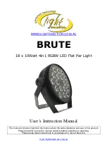 Light Emotion BRUTE User Instruction Manual preview