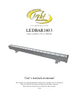 Preview for 1 page of Light Emotion LEDBAR1803 User Instruction Manual