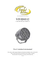 Предварительный просмотр 1 страницы Light Emotion VIVID0312 User Instruction Manual