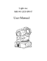 LIGHT INC MH-90 User Manual preview