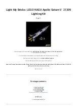 LIGHT MY BRICKS LEGO NASA Apollo Saturn V 21309 Lighting Kit Manual предпросмотр