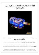 Preview for 1 page of LIGHT MY BRICKS LEGO Ship In A Bottle 21313 Lighting Kit Instructions Manual