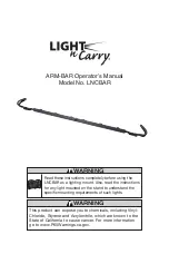 Предварительный просмотр 1 страницы Light-N-Carry LNCBAR Operator'S Manual