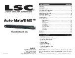 Предварительный просмотр 1 страницы Light Stream Controls Auto-Mate/DMX User Instructions